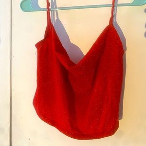 Unif Sparkly Red going out top